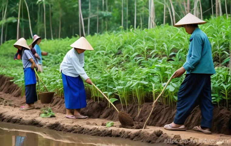 지역 정체성 강화를 위한 생태계 복원 프로젝트 - **Prompt: A vibrant scene of community-led forest restoration in Northern Thailand. A multi-generati...