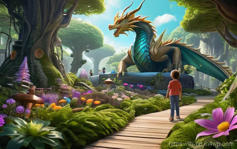 정체성 강화를 위한 테마파크 기획 - **Prompt:** A vibrant, beautifully detailed theme park scene depicting a festive "Ancient Thai Villa...